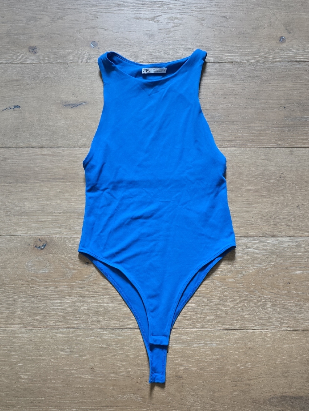 Zara Bright Blue Sleeveless Bodysuit S